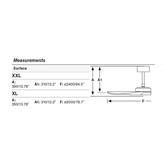 BIGWOOD XXL Negro/nogal ventilador Control de pared blanco