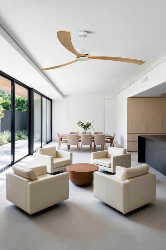 Ventilador KAUAI XXL blanco/pino TUYA