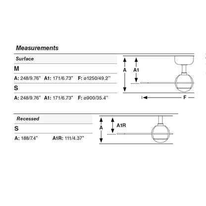 SFERA M RECESSED White/white fan 0-10V