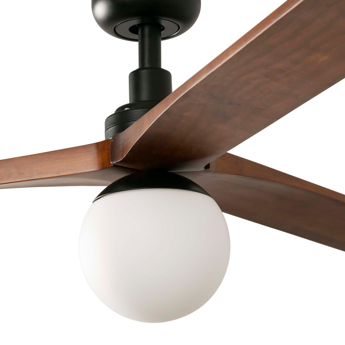 Deckenventilator mit Licht KLIM L Ø1500 SCHWARZ 3P WALNUSS 1XE27
