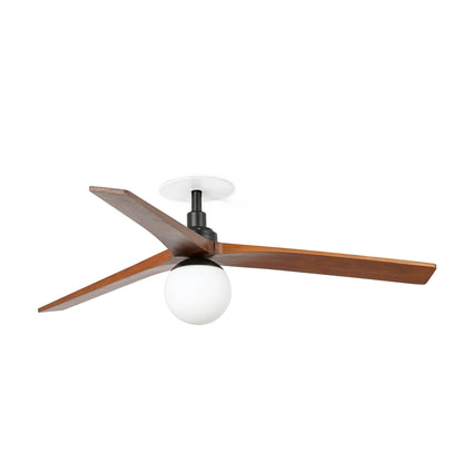 KLIM M Black/walnut fan Wall Control black E27