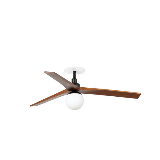 KLIM RECESSED M Black/walnut fan E27 TUYA