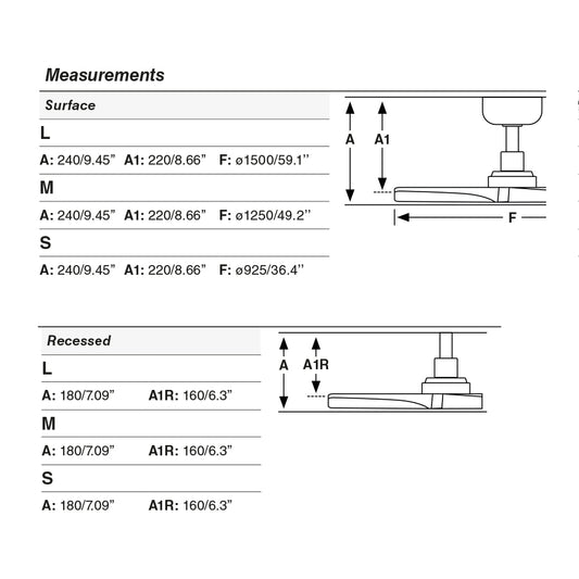 Ventilador de techo KLIM EMPOTRADO L blanco/pino Control de pared