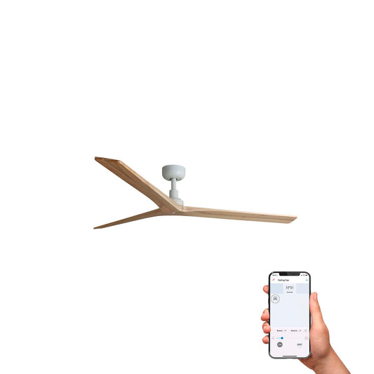 KLIM L valge/männipuu ventilaator TUYA