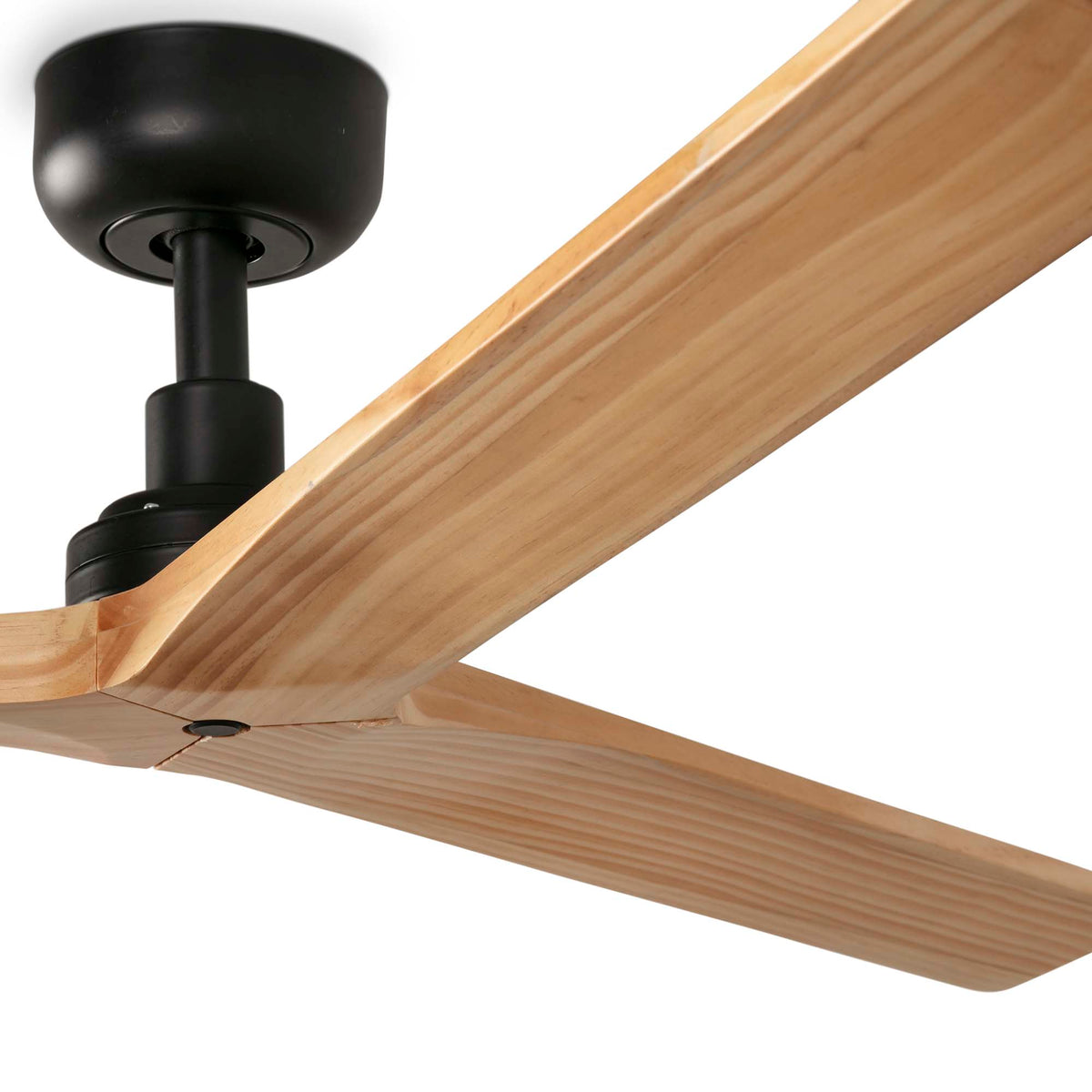 Ventilateur de plafond sans éclairage KLIM M Ø1250MM NOIR 3 PALES EN PIN