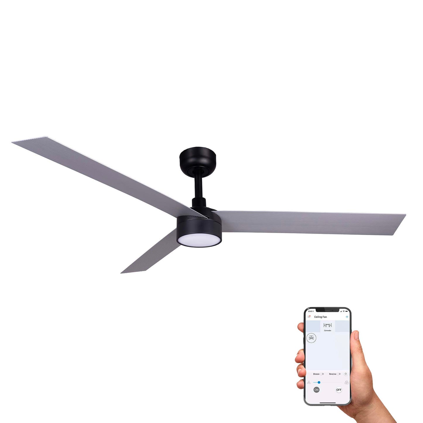 CRUISER XL Black/Aluminium fan SWT TUYA