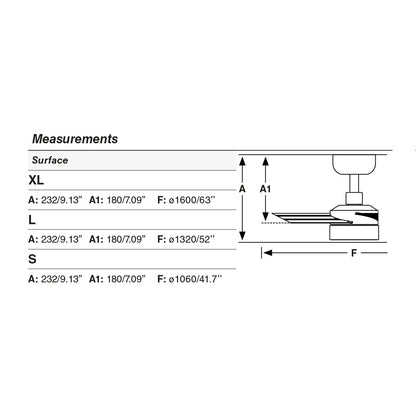 CRUISER L LED Must ventilaator