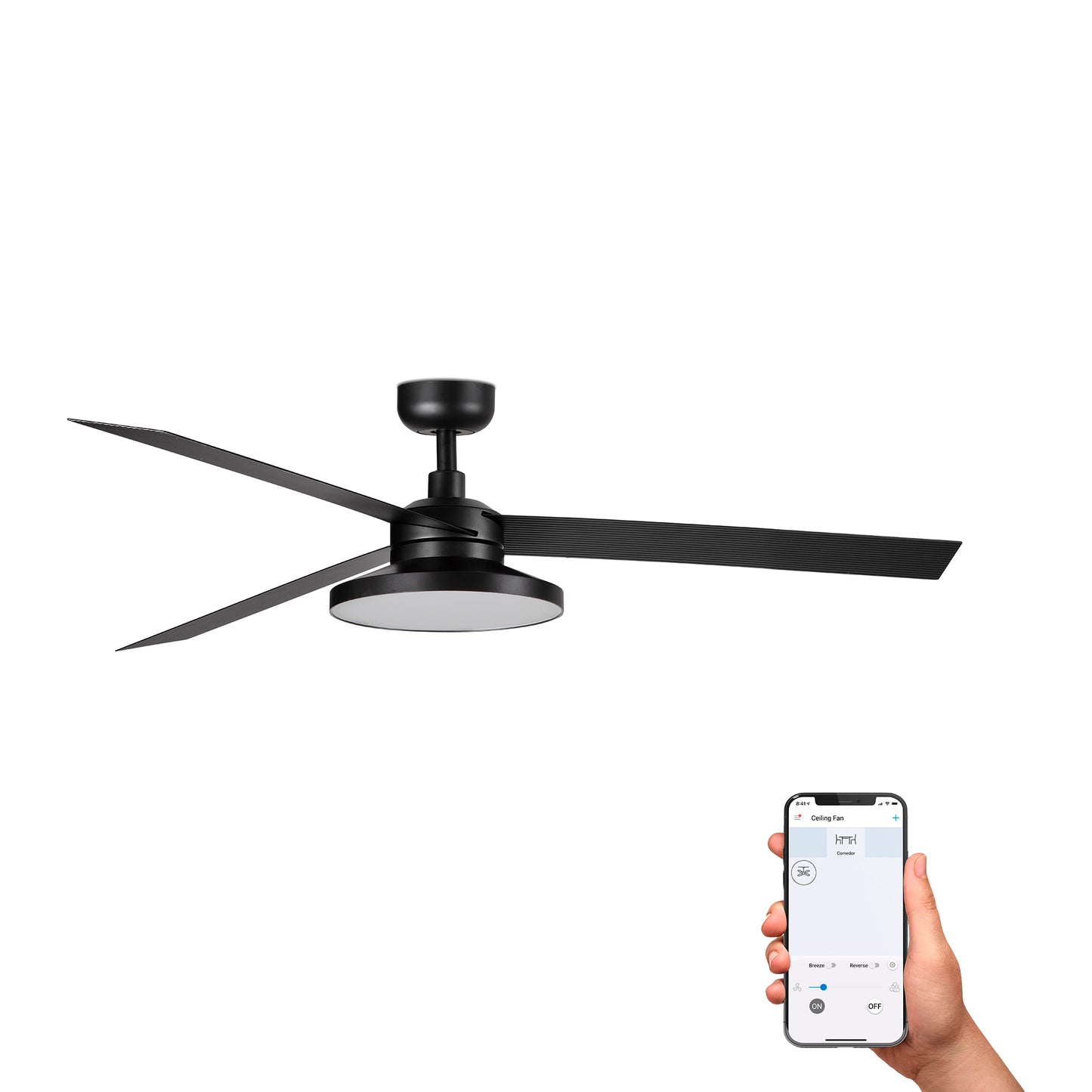 CRUISER TAK L Black fan 3000K TUYA