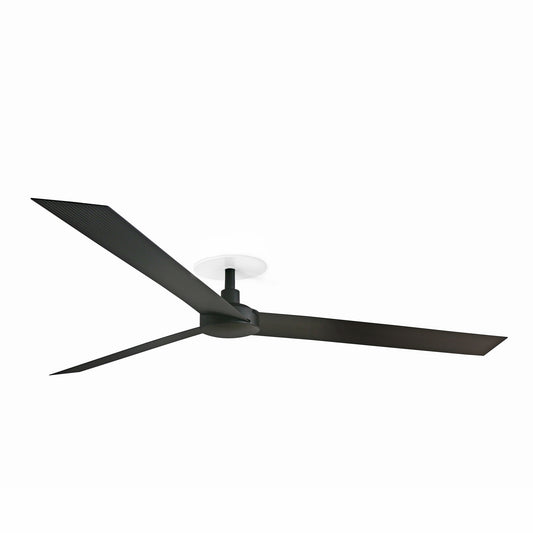 CRUISER RECESSED XL must värviga ventilaator seinalülitiga, valge