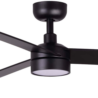 Ceiling fan with light RUDDER S Ø1060 BLACK 3PNE WALNUT 20W SWT