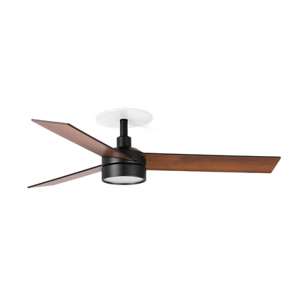RUDDER 3 RECESSED S Black/walnut fan 20W SWT Wall Control white