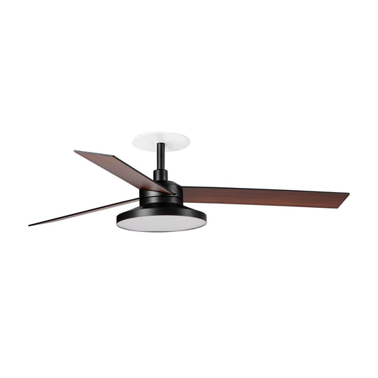 RUDDER RECESSED TAK 3 L Black/walnut fan 2700K