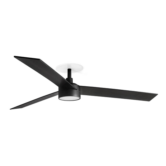 RUDDER 3 RECESSED L Black/walnut fan 20W SWT TUYA