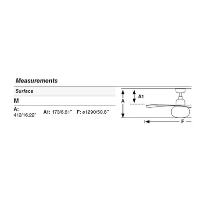 PALMA M pruun laeventilaator E27