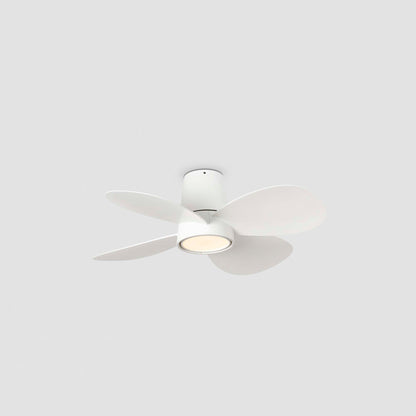 Deckenventilator mit Licht KLOVER S Ø800mm WEISS 4 FLÜGEL 18W LED CCT DIM
