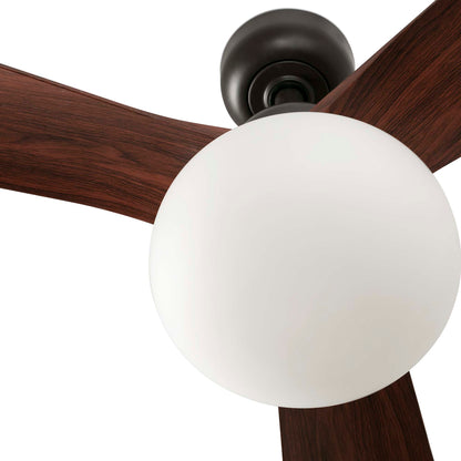 Ceiling fan with light OUTWOOD Ø1500 BROWN 3P WALNUT OSC 1XE27