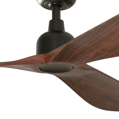 Ventilateur de plafond sans éclairage OUTWOOD L Ø1500MM MARRON 3 PALES NOYER FONCÉ IP44