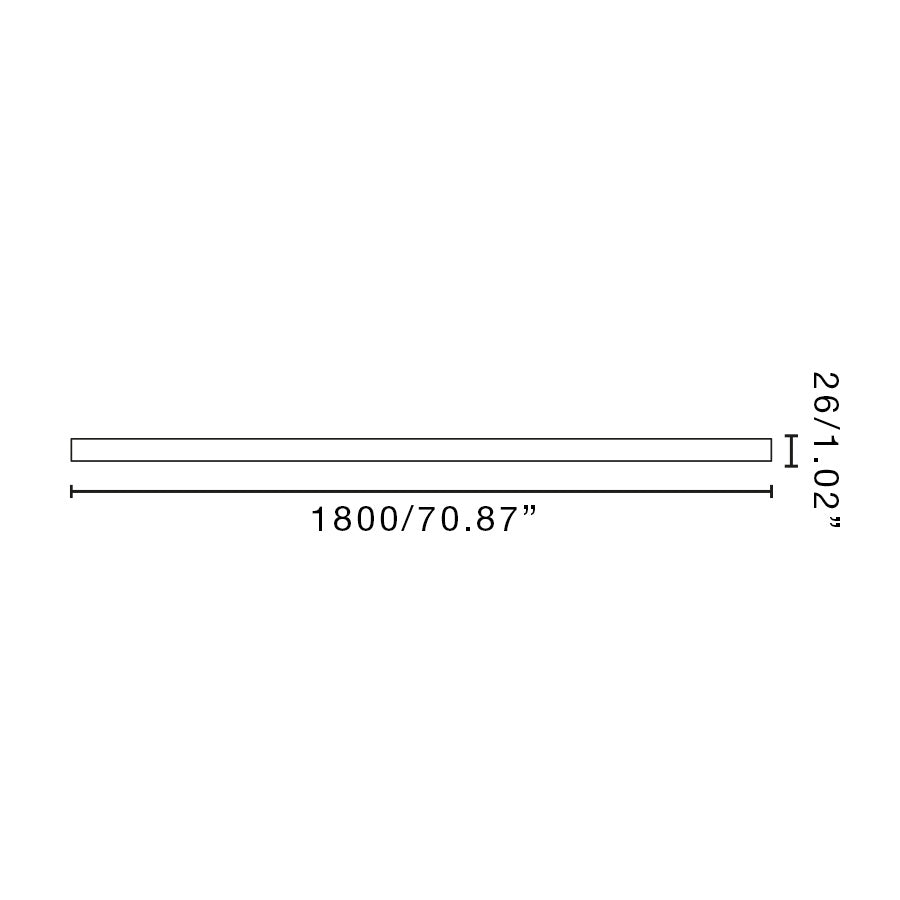 Accessory downrod 1800mm Ø26 black universal