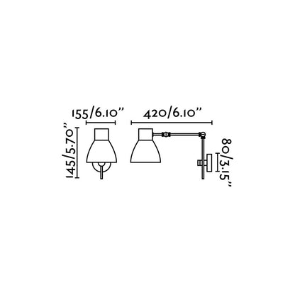 CELIA Black wall lamp