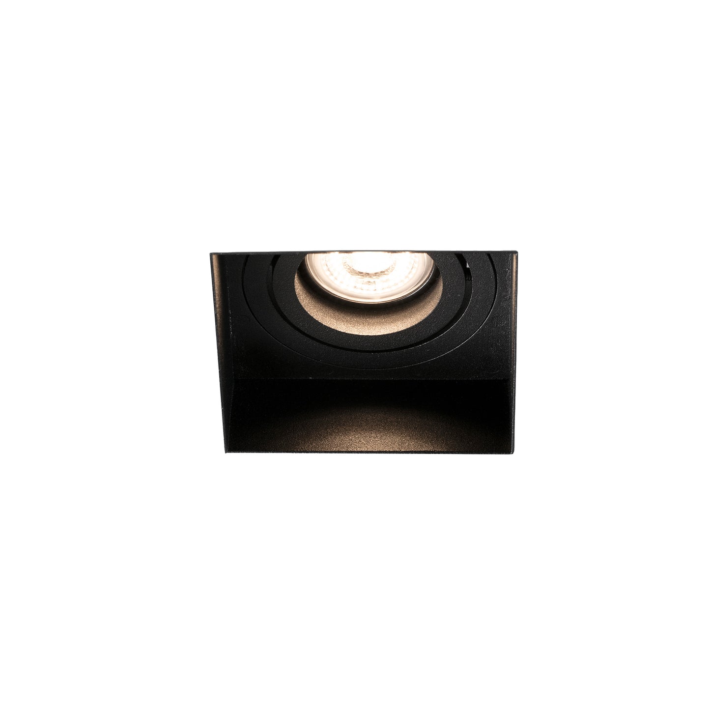 HYDE SQ Black orientable square recessed lamp without frame