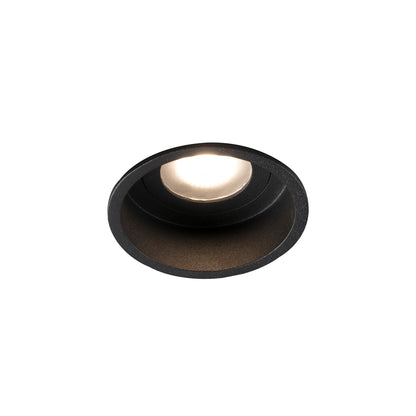HYDE R Black round recessed lamp