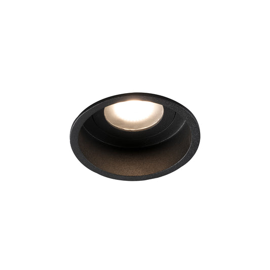 HYDE R Black round recessed lamp