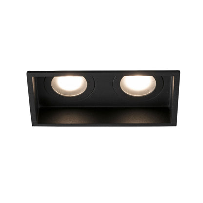HYDE SQ 2L must ruudukujuline süvistatav lamp