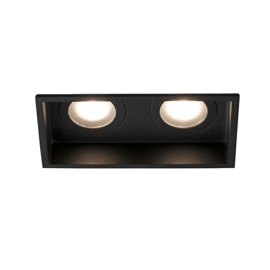 HYDE SQ 2L must ruudukujuline süvistatav lamp