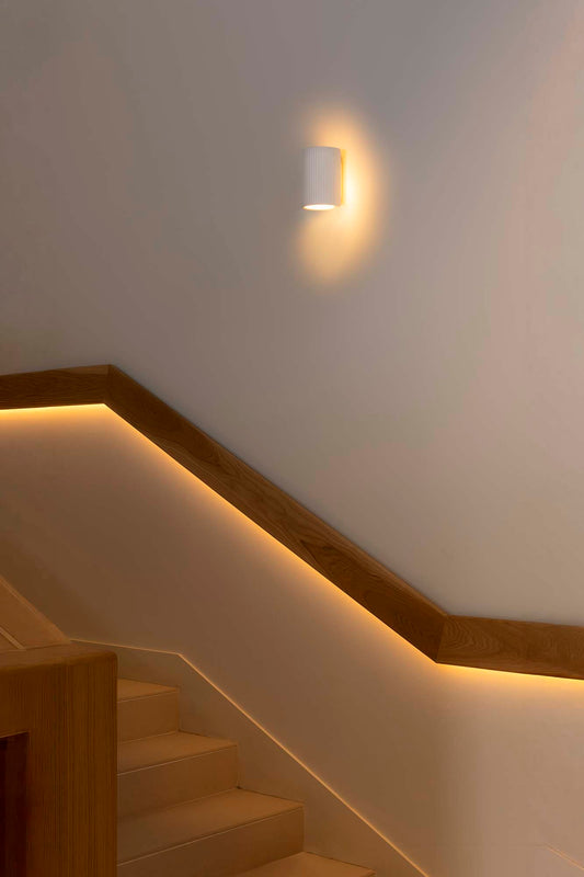 Aplique de pared SOLE REDONDO BLANCO RAYADO 1xGU10