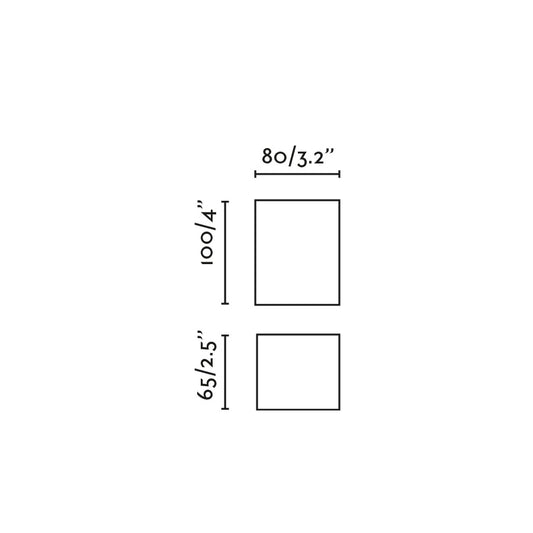 Aplique LUNE PLAIN BLACK SQUARE WALL LIGHT 1xGU10