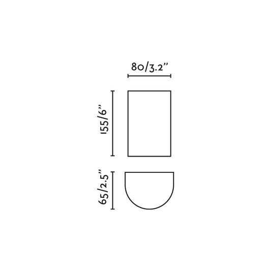 Aplique de pared SOLE ROUND PLAIN WHITE WALL LIGHT 2xGU10