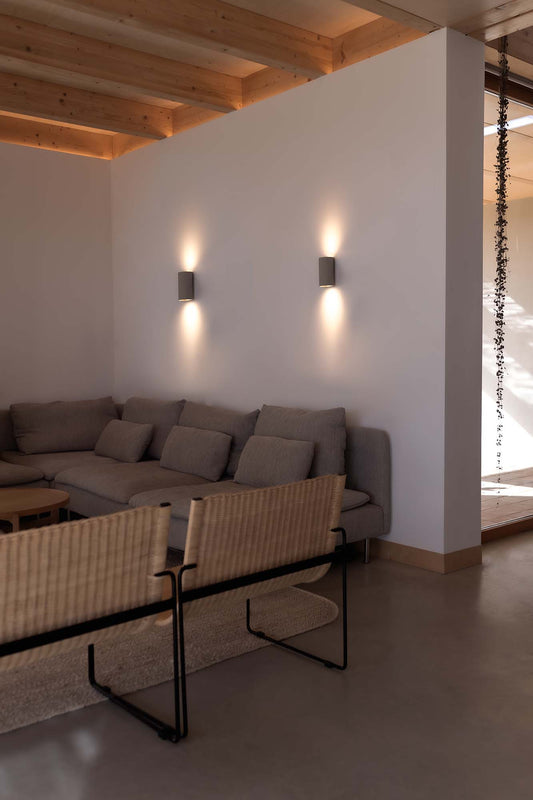 Aplique SOLE WALL LIGHT REDONDO GRIS LISO 2xGU10