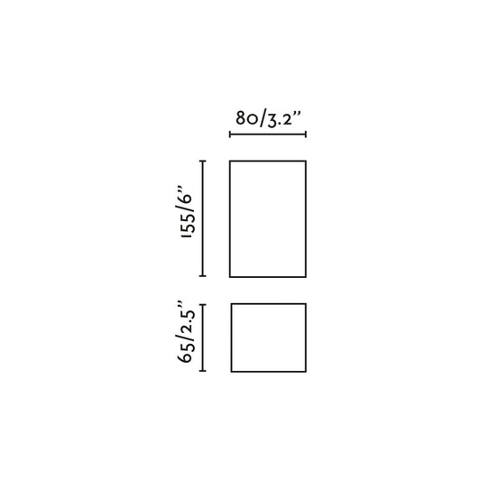 Aplique de pared LUNE PLAIN WHITE SQUARE WALL LIGHT 2xGU10
