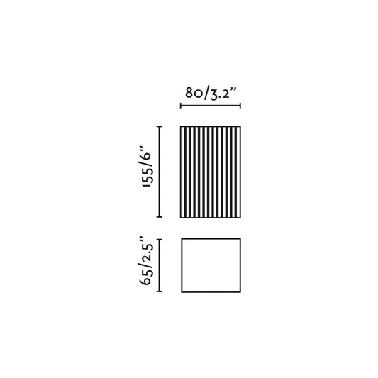 Aplique de pared LUNE SQUARE BLANCO ESTIRADO 2xGU10