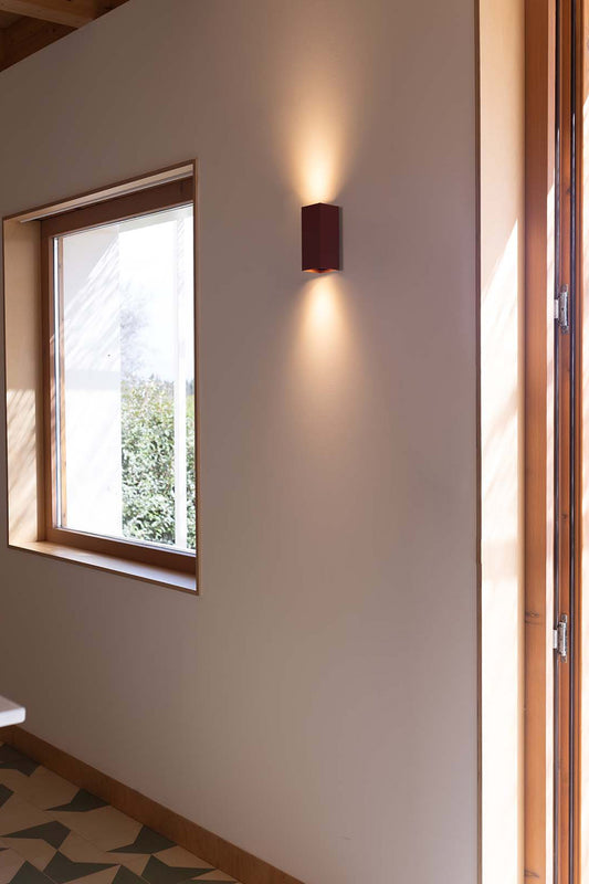 Aplique de pared LUNE SQUARE TERRACOTA APLIQUE DE PARED ACANALADO 2xGU10