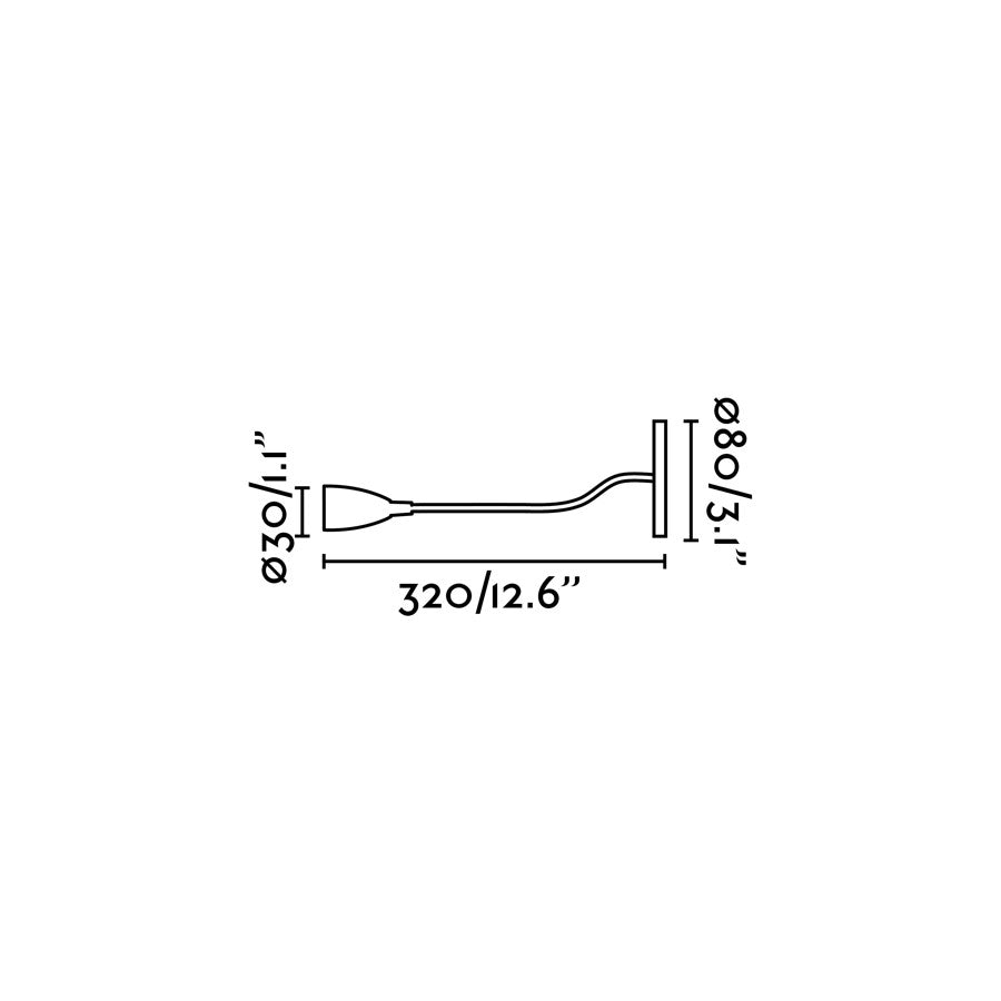 LOKE Chrome recessed lamp