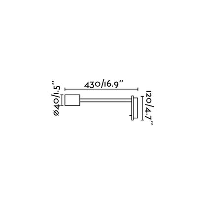 LESER Satin nickel wall lamp reader