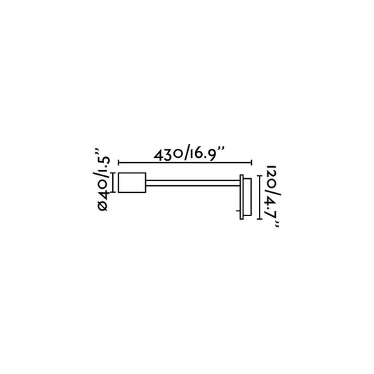 Aplique de pared SATIN NICKEL READER 5W 3000K