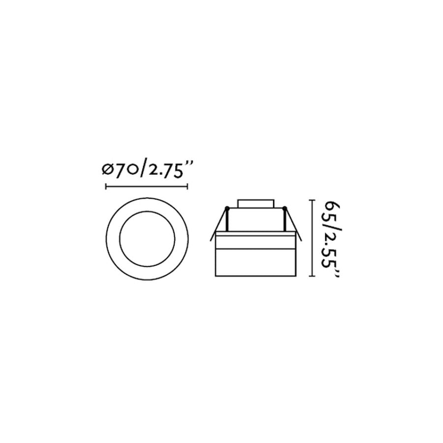 EBBA White and transparent recessed lamp