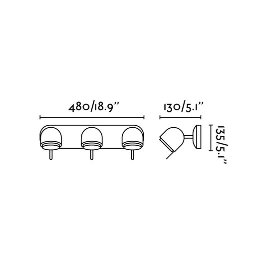 Wall light STONE-3 ADJUSTABLE LAMP 3 X GU10 LED 8W