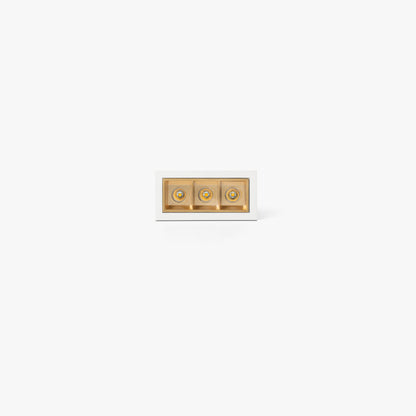 TROOP recessed white-gold 3x2W 15° 2700K CRI90