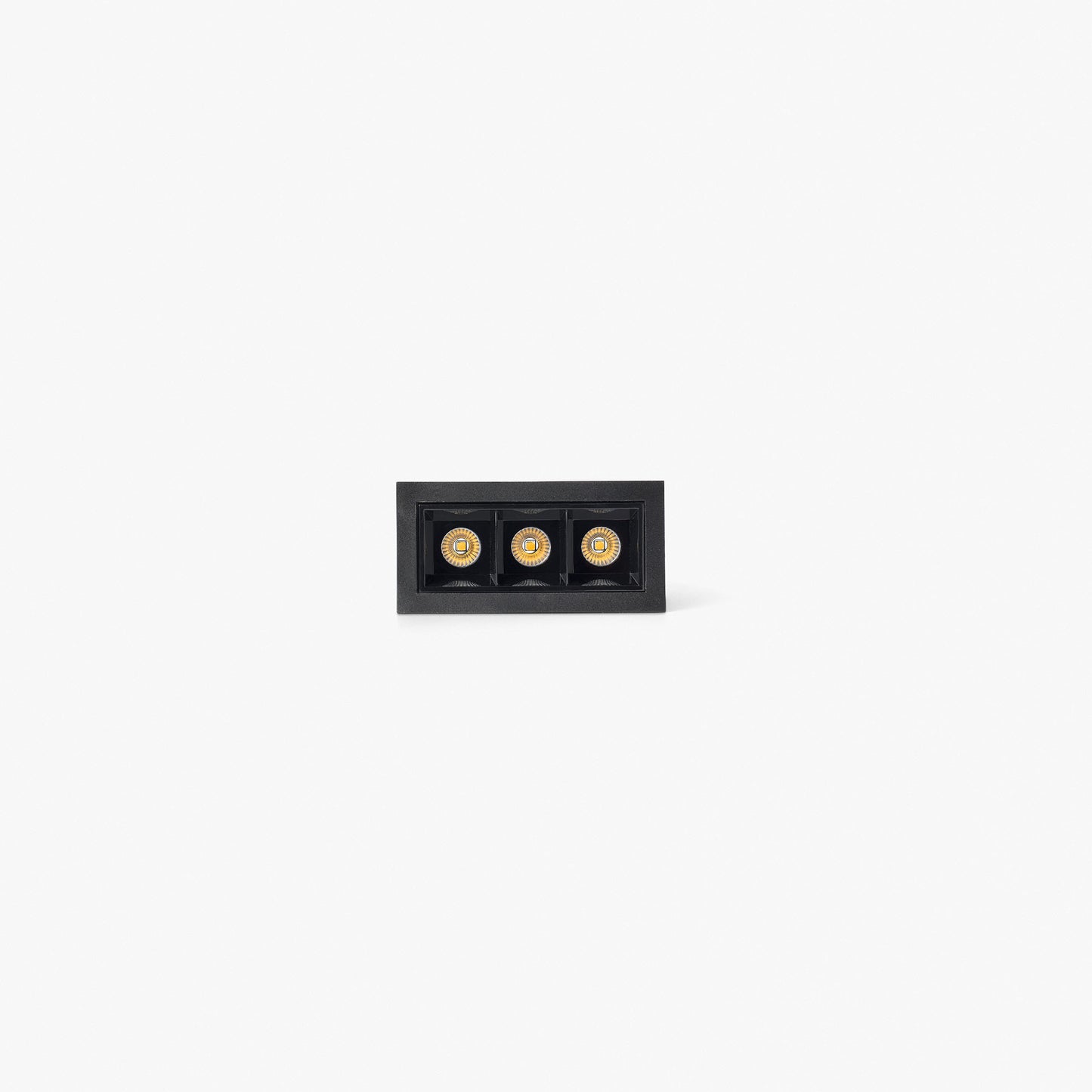 TROOP recessed black-black 3x2W 15° 4000K CRI90