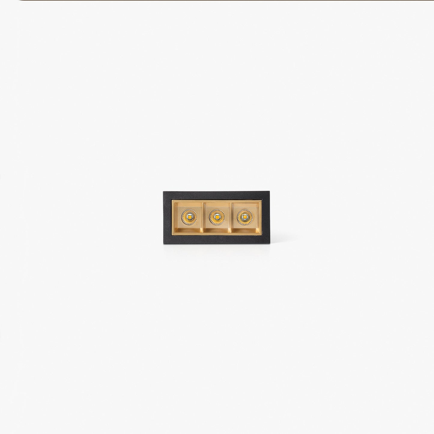 TROOP recessed black-gold 3x2W 15° 4000K CRI90