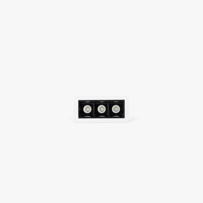 TROOP recessed white-black 3x2W 36° 4000K CRI90