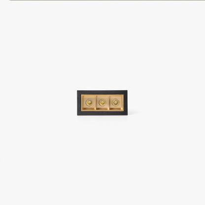 TROOP recessed black-gold 3x2W 48° 4000K CRI90