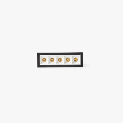 TROOP recessed black-white 5x2W 36° 2700K CRI90