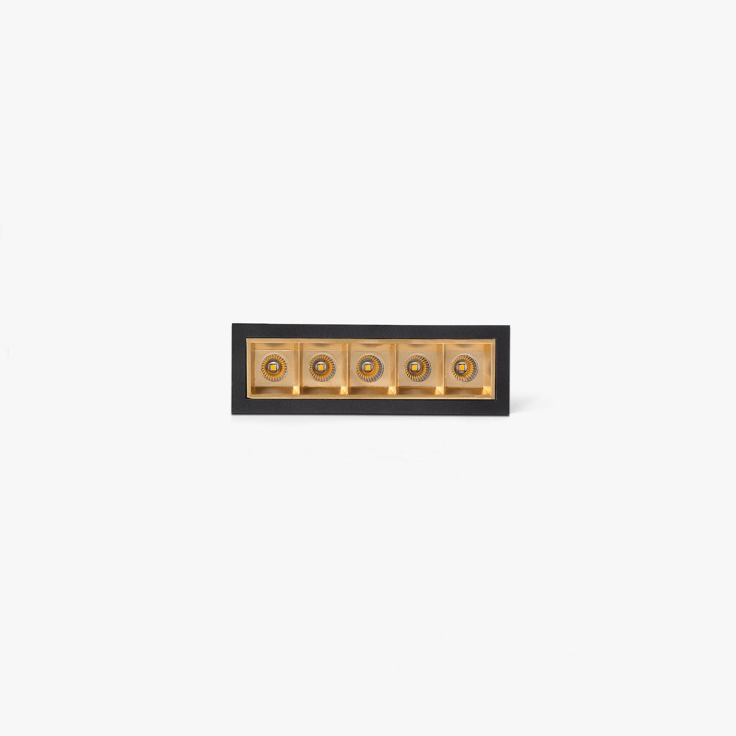 TROOP recessed black-gold 5x2W 36° 2700K CRI90