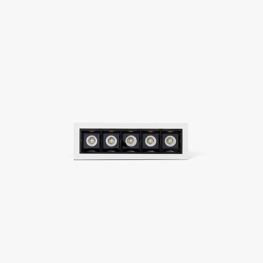 Recessed lamp TROOP 5x2W WHITE-BLACK 15° 3000K CRI90