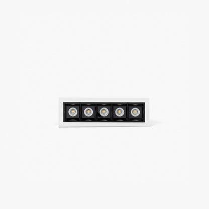 TROOP recessed white-black 5x2W 36° 4000K CRI90