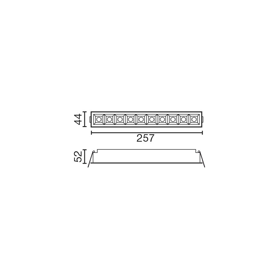 TROOP recessed black-gold 10x2W 15° 4000K CRI90